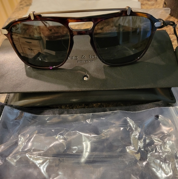 Rag and Bone Polarized Pilot Sunglasses RB001 - Picture 13 of 16